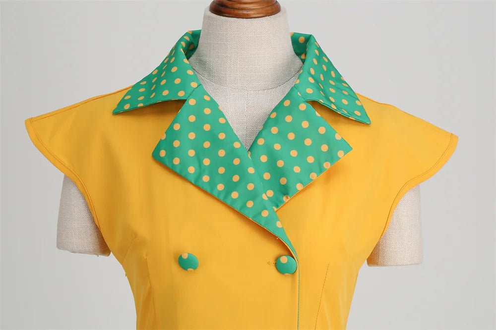 Robe Pin Up Rétro Ceinture col