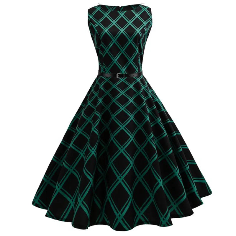 Robe Rockabilly - Noire et Verte