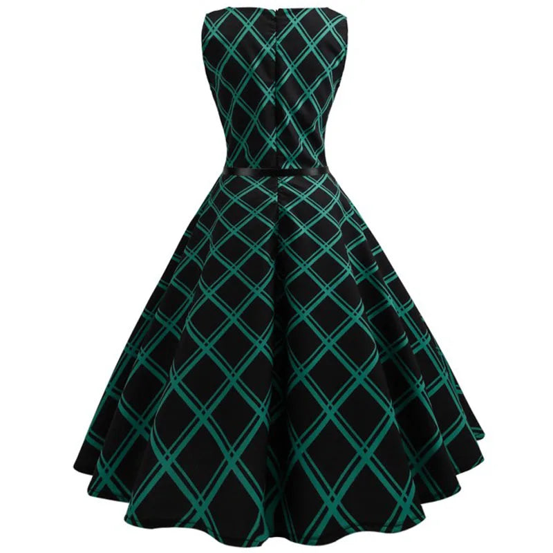 Robe Rockabilly - Noire et Verte dos