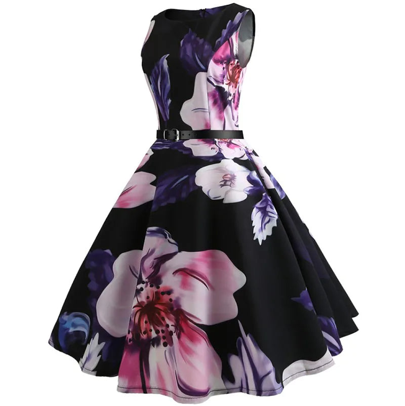 Robe Rockabilly - Cerisier ceinture