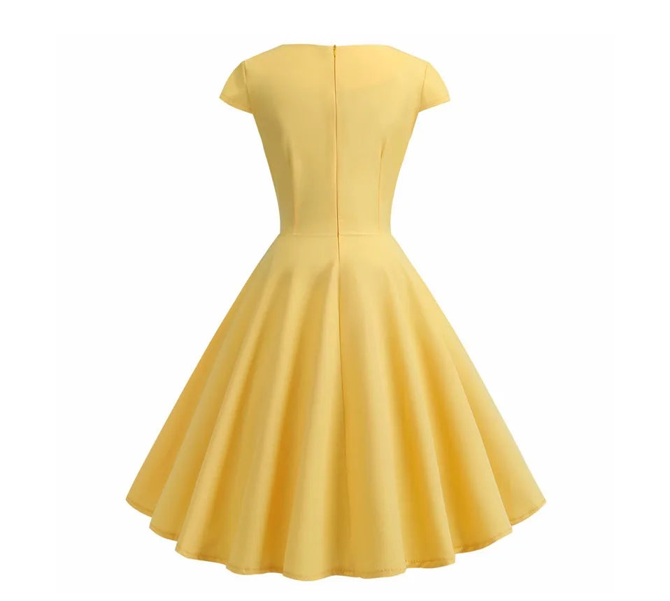 Robe de Mariée Pin-Up jaune dos