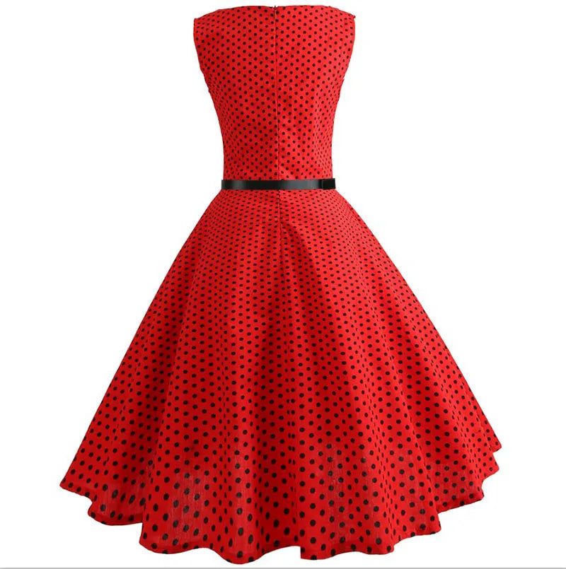 Robe Rockabilly Cerise dos