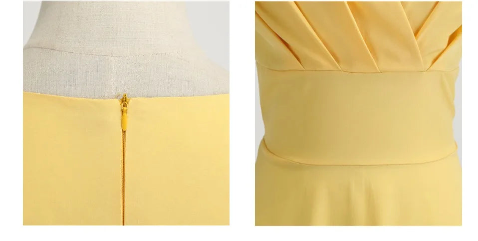 Robe de Mariée Pin-Up jaune zip