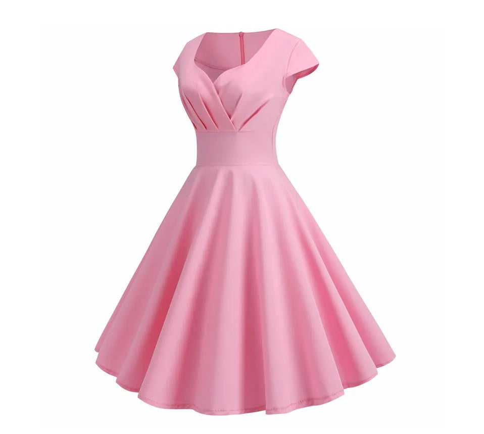 Robe de Mariée Pin-Up rose profil