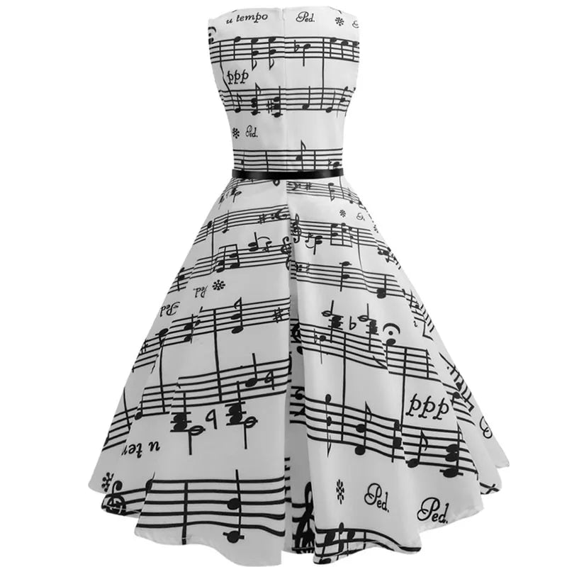 Robe Rockabilly - Note de musique dos