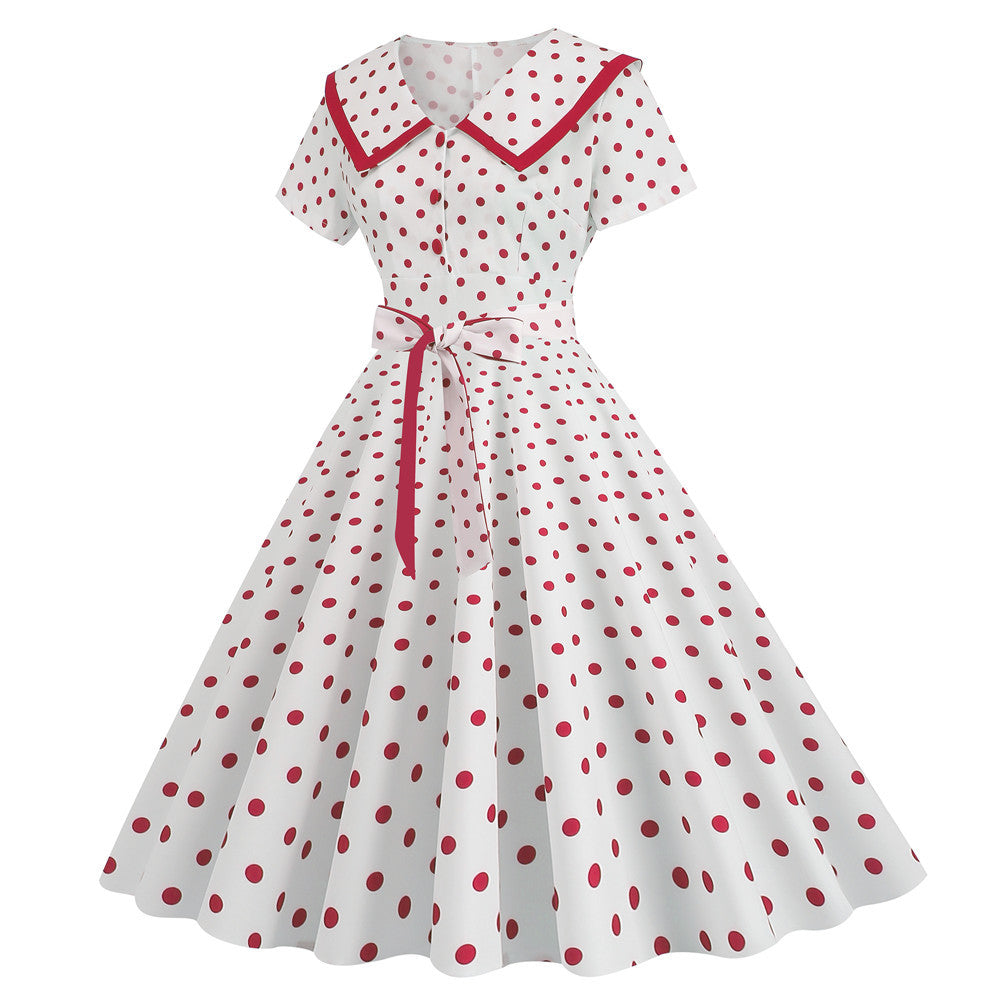 Robe Pin Up Rétro rouge profil