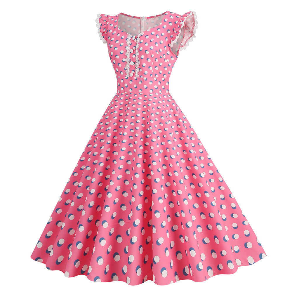 Robe Pin-Up - Grande Taille Rose Profil