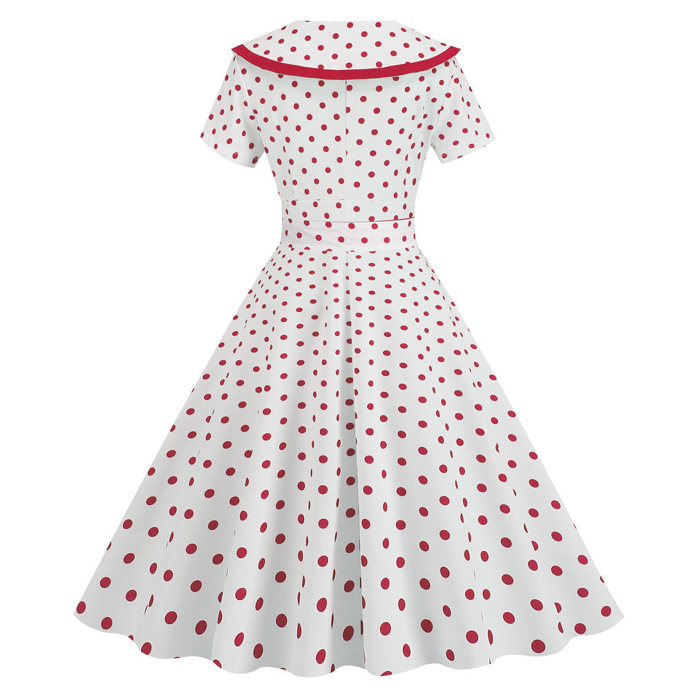 Robe Pin Up Rétro rouge dos