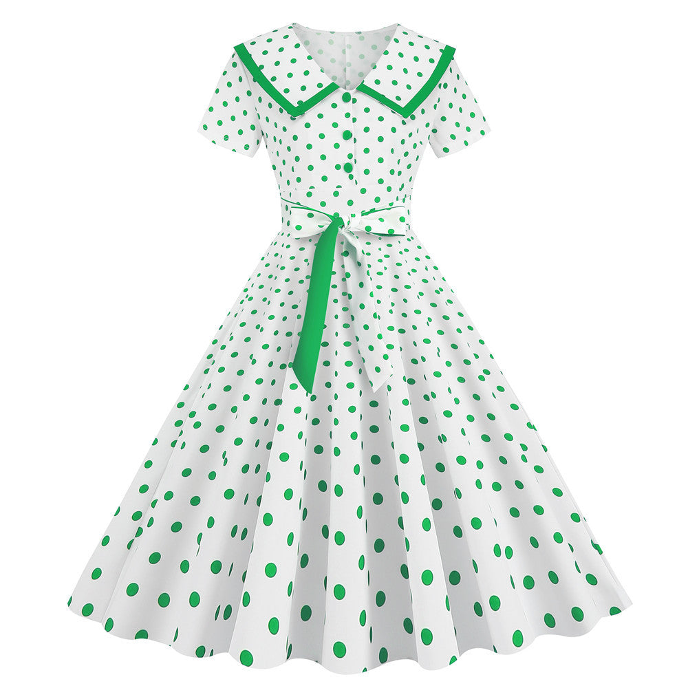 Robe Pin Up Rétro vert