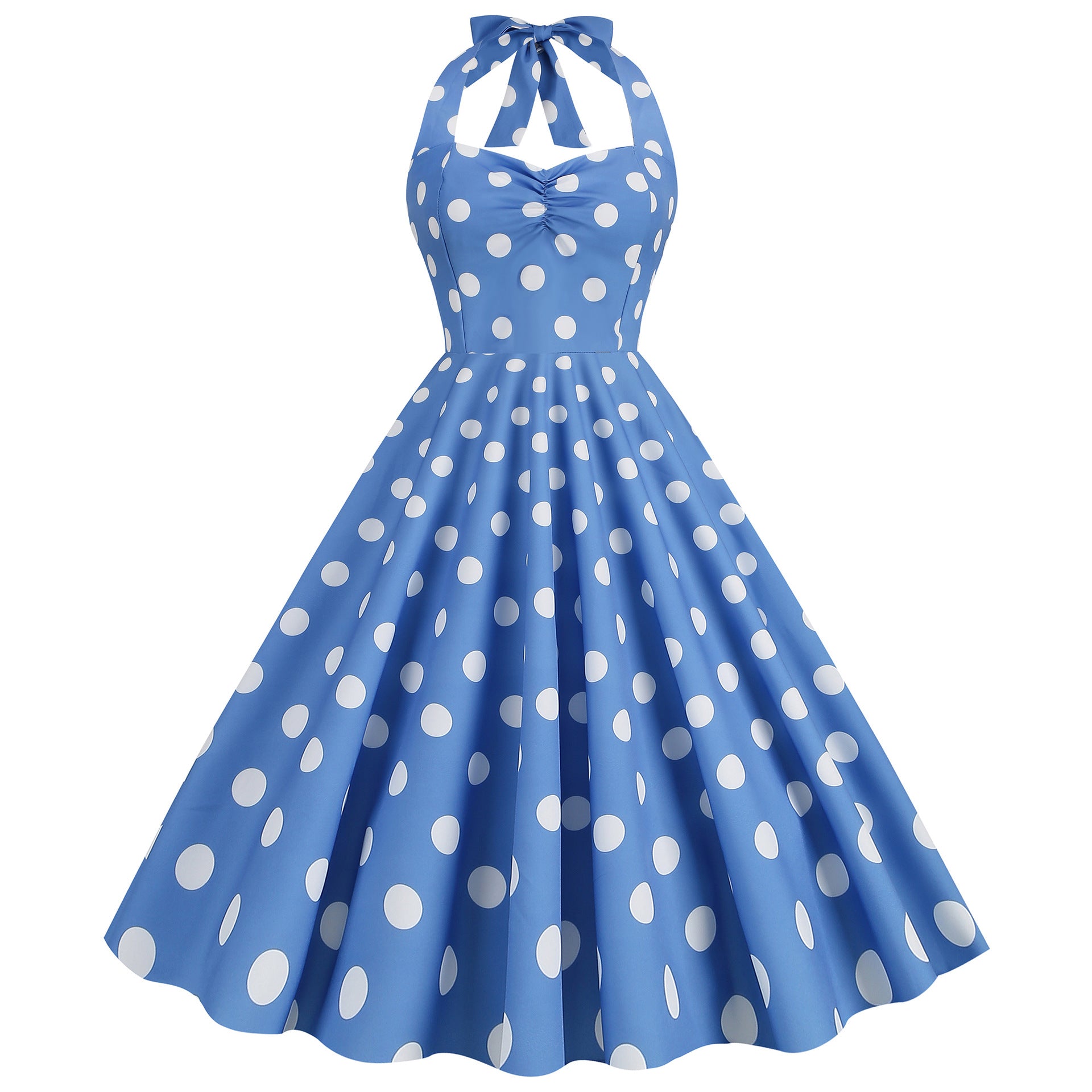 Robe Pin-Up Classique Année 50 Bleu Clair