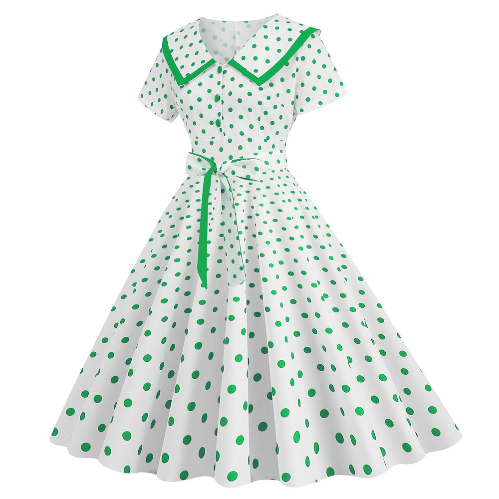 Robe Pin Up Rétro vert profil