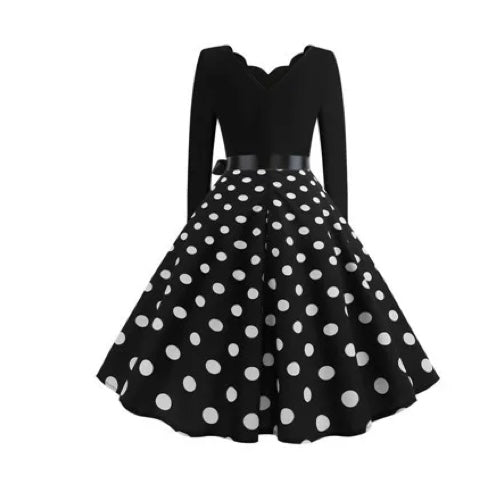 Robe à pois Rockabilly dos