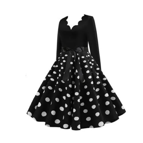 Robe à pois Rockabilly profil