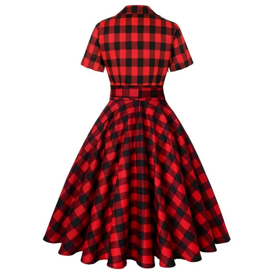 Robe à Carreaux Année 50 - Rockabilly