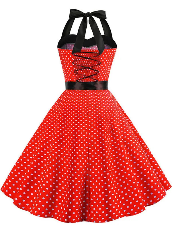 Robe Pin Up rouge dos