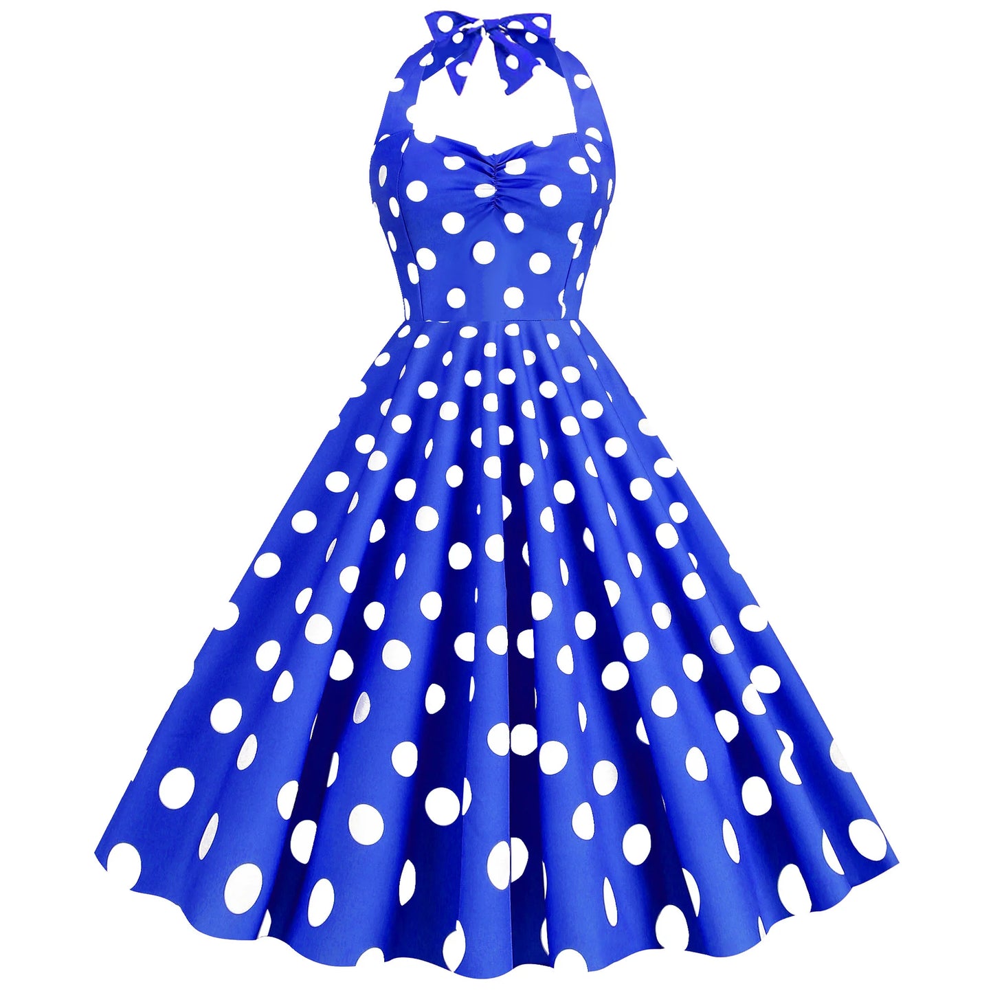 Robe Pin-Up Classique Année 50 Bleu