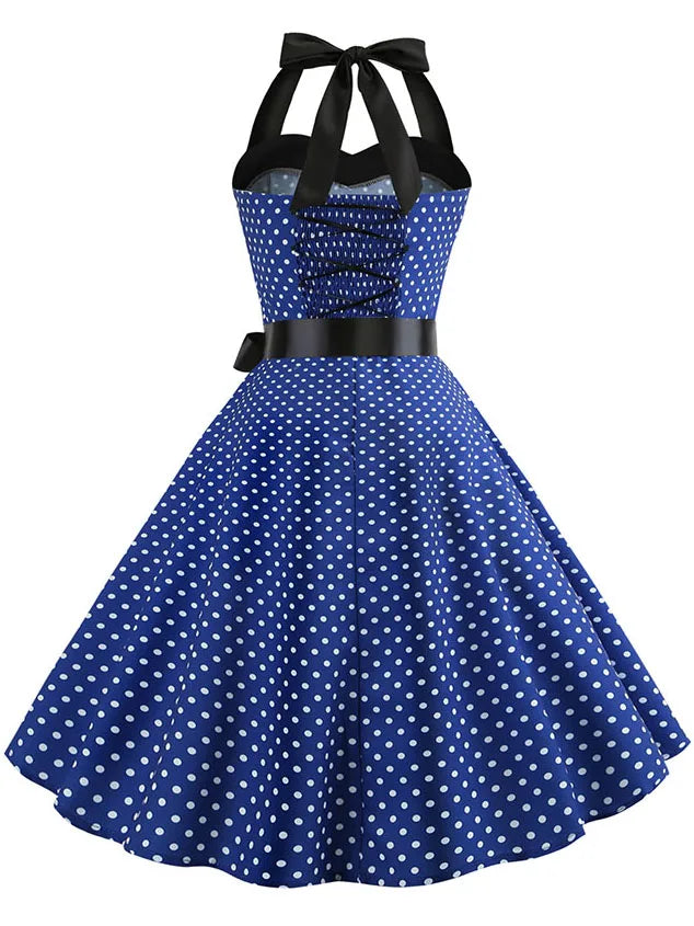 Robe Pin Up bleu dos