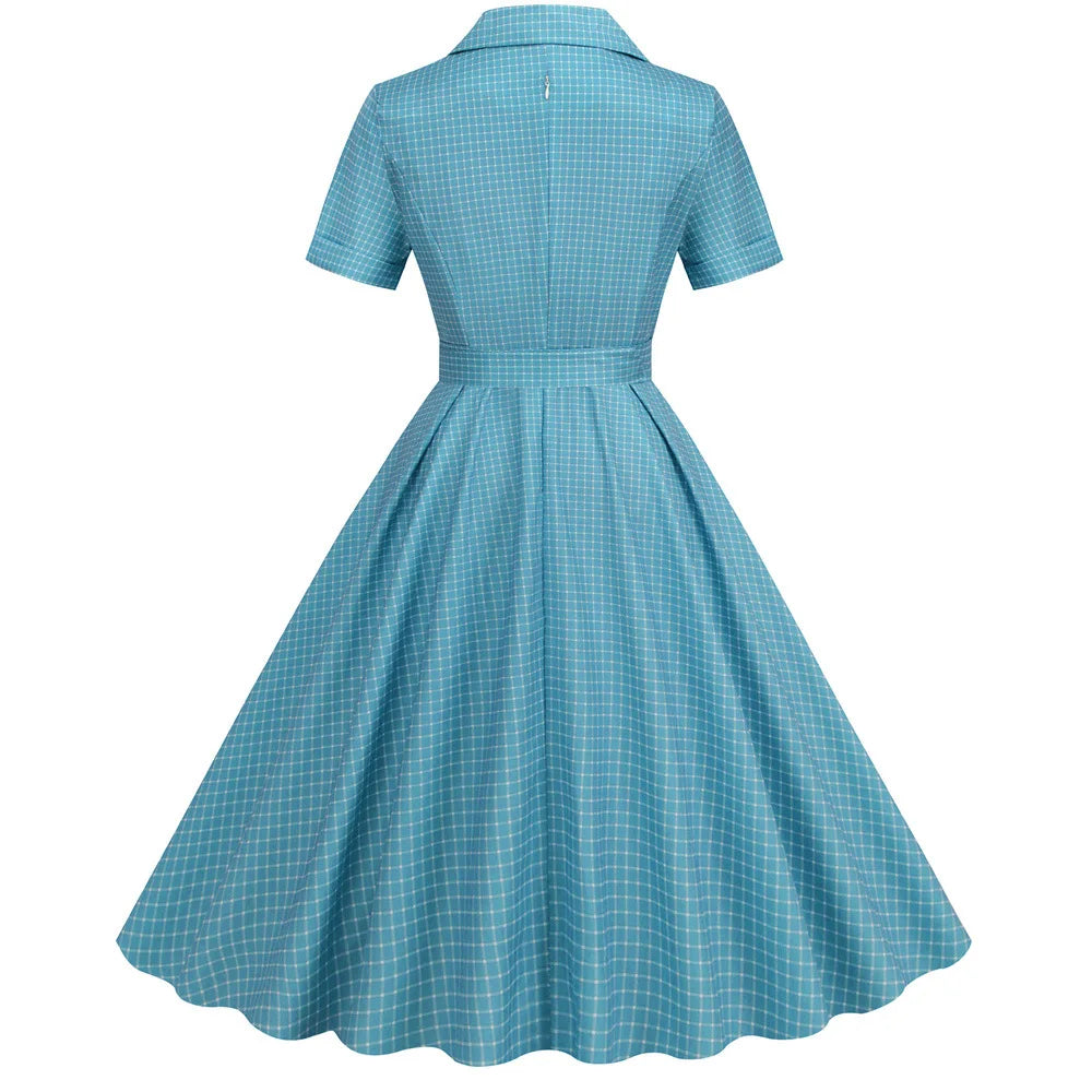 Robe Pin-Up - Grande Taille Bleu