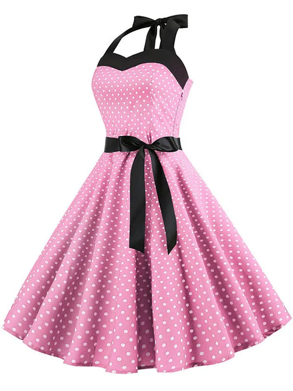 Robe Pin Up rose profil