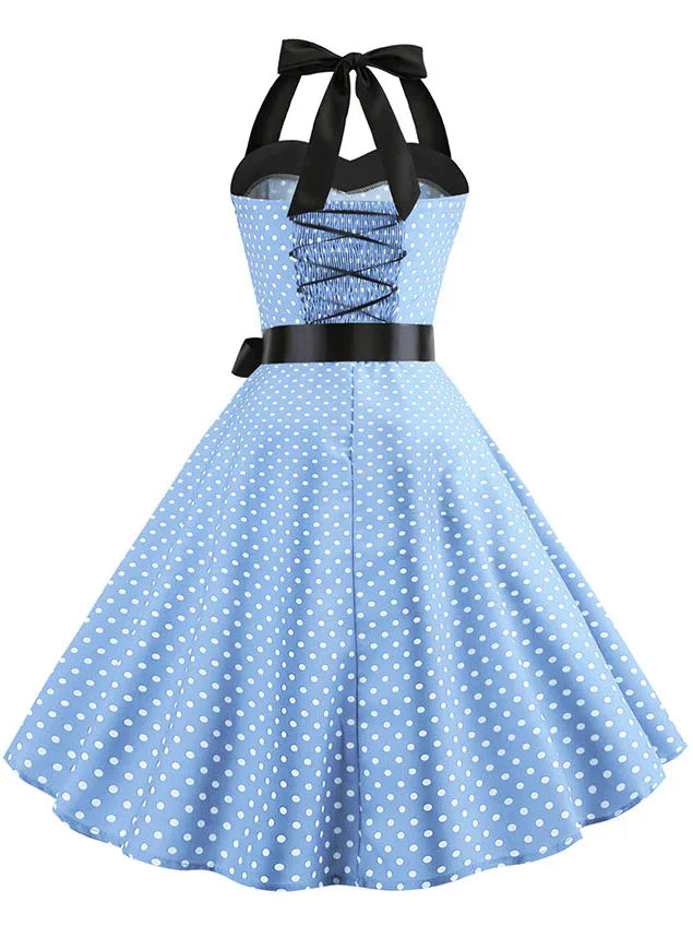 Robe Pin Up bleu dos