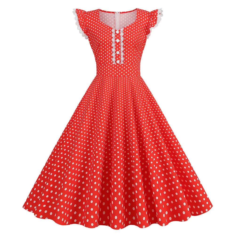 Robe Pin-Up - Grande Taille Rouge