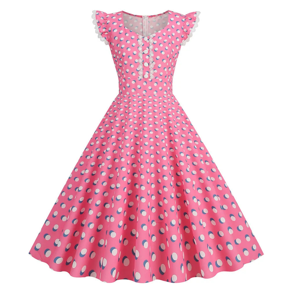 Robe Pin-Up - Grande Taille Rose