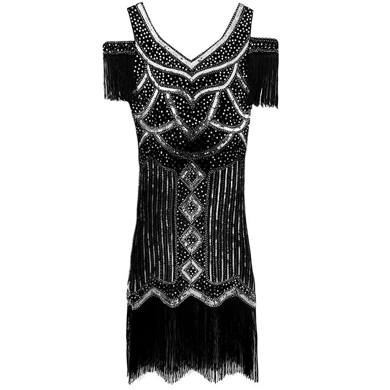 Robe Flapper Charleston noir