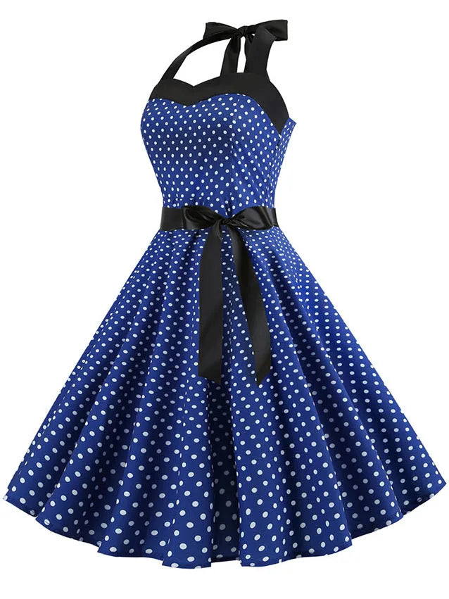 Robe Pin Up bleu profil