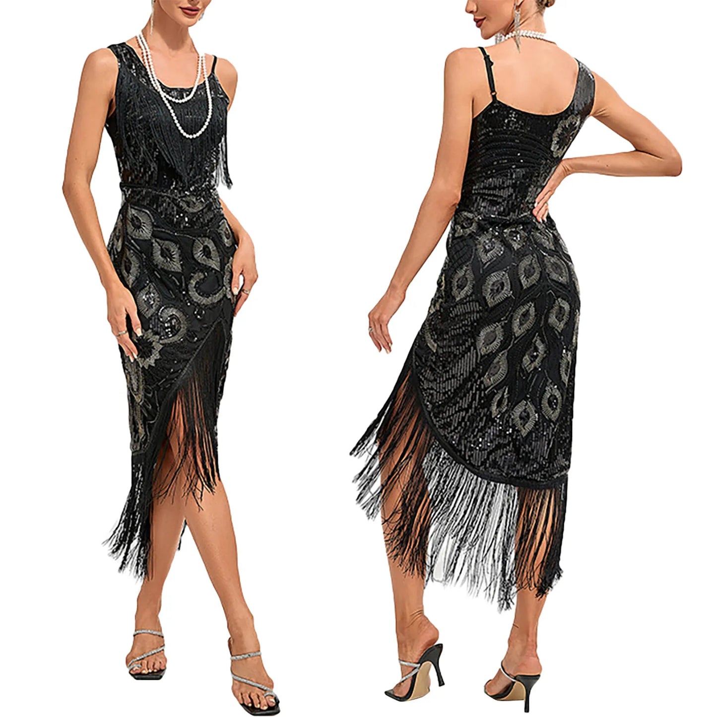 Robe Charleston Gatsby noir soirée