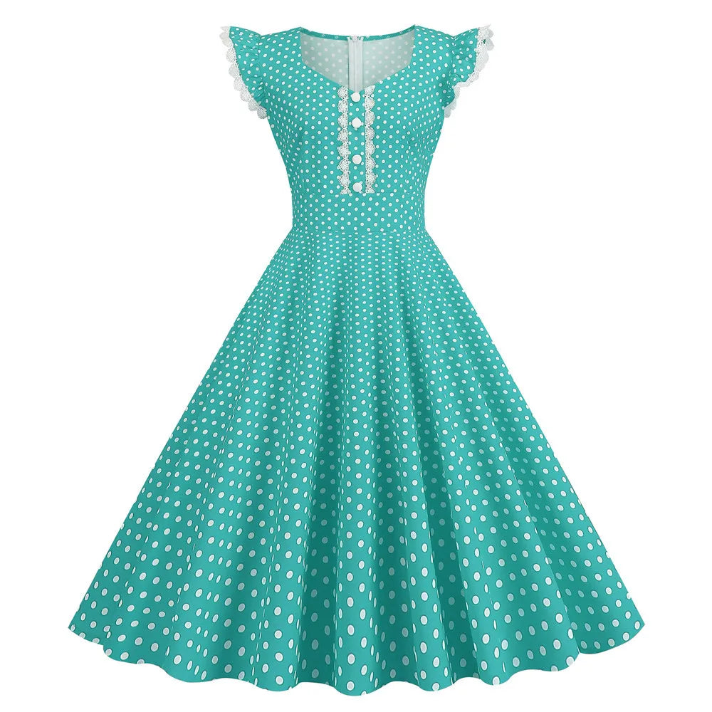 Robe Pin-Up - Grande Taille vert