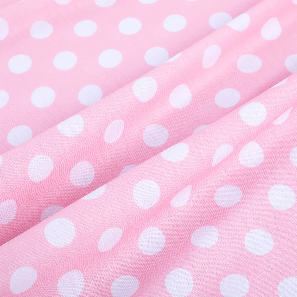 Robe Pin Up pois blanc et rose