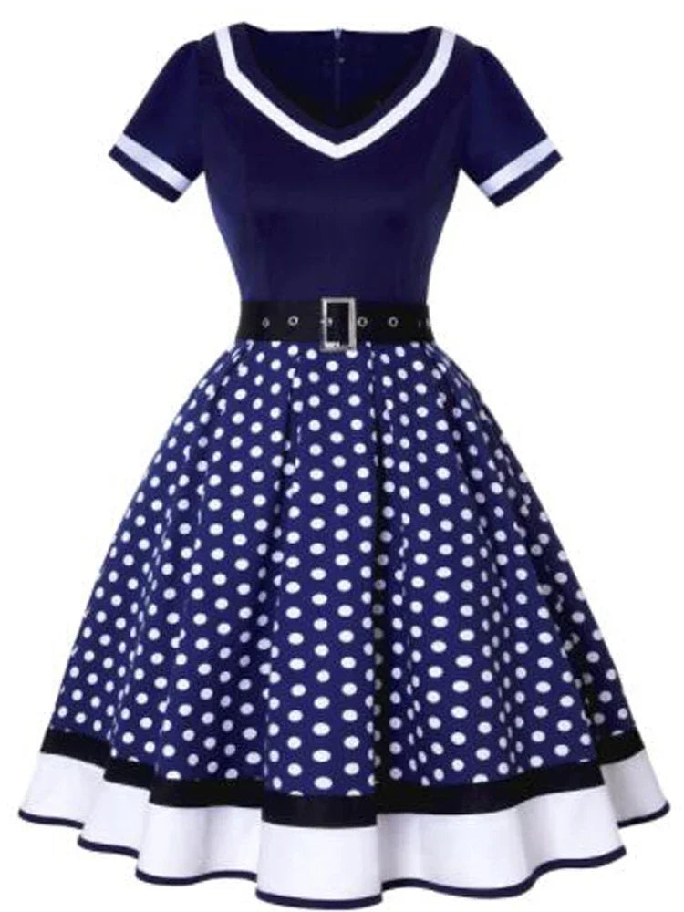 Robe Pin Up bleu marine