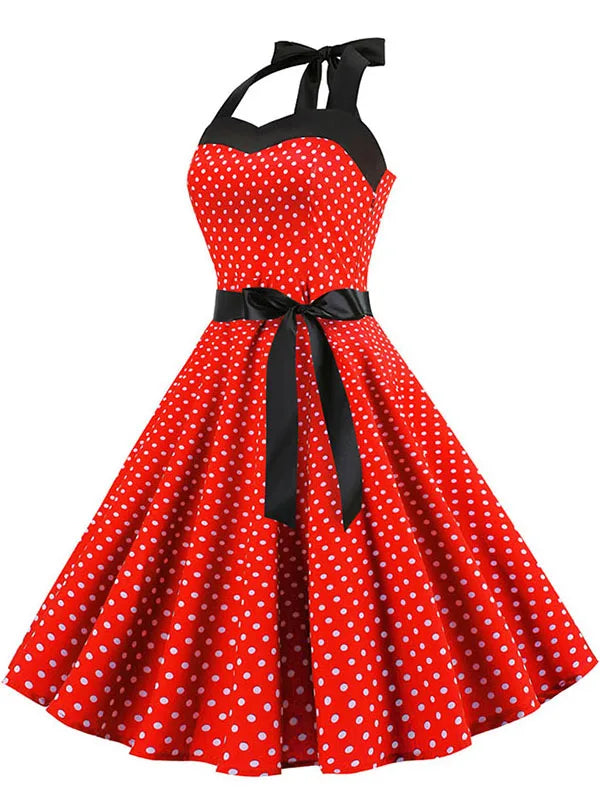 Robe Pin Up rouge profil